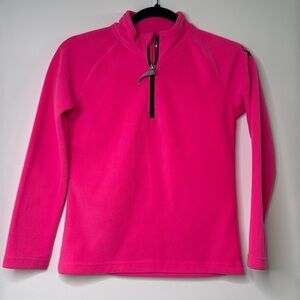 Spider Girls 3/4 Zip Fleece Size Medium Hot Pink